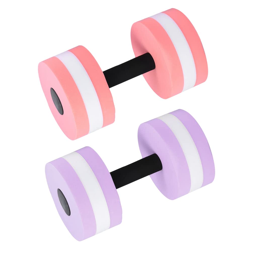 SEWACC Lot de 2 haltères d'exercice aquatiques en mousse EVA haute densité pour l'eau, l'aérobic (couleur aléatoire)