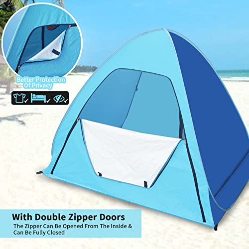 Beach Tent Kratax New Pop Up Beach Tent For 1-2 Adults, Picnic Tent Rated Upf50+ For Uv Protection, Waterproof Windproof Sun Shelters For Family Camping, Baby Beach Tent, Fishing, Park And Picnic Tent #TOP5