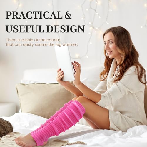 Image of Pleneal Leg Warmers for Women - Fashion Warm Ribbed Knit Leg Warmers 80s Accessories for Party Sports Yoga Dance