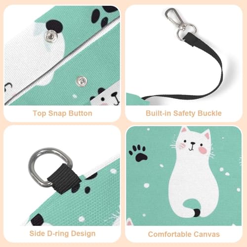 Sac de transport portable chats blancs pour balades urbaines avec animaux
