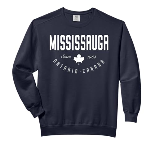 Mississauga Shirt Ontario Canada Maple Leaf Canadian Gift Eh Comfort Colors Adult Sweatshirt
