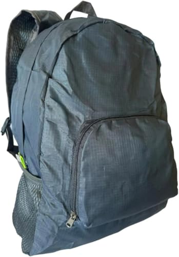 Mochila De Nylon Dobrável Impermeável Esportiva Escolar 25L (Cinza)