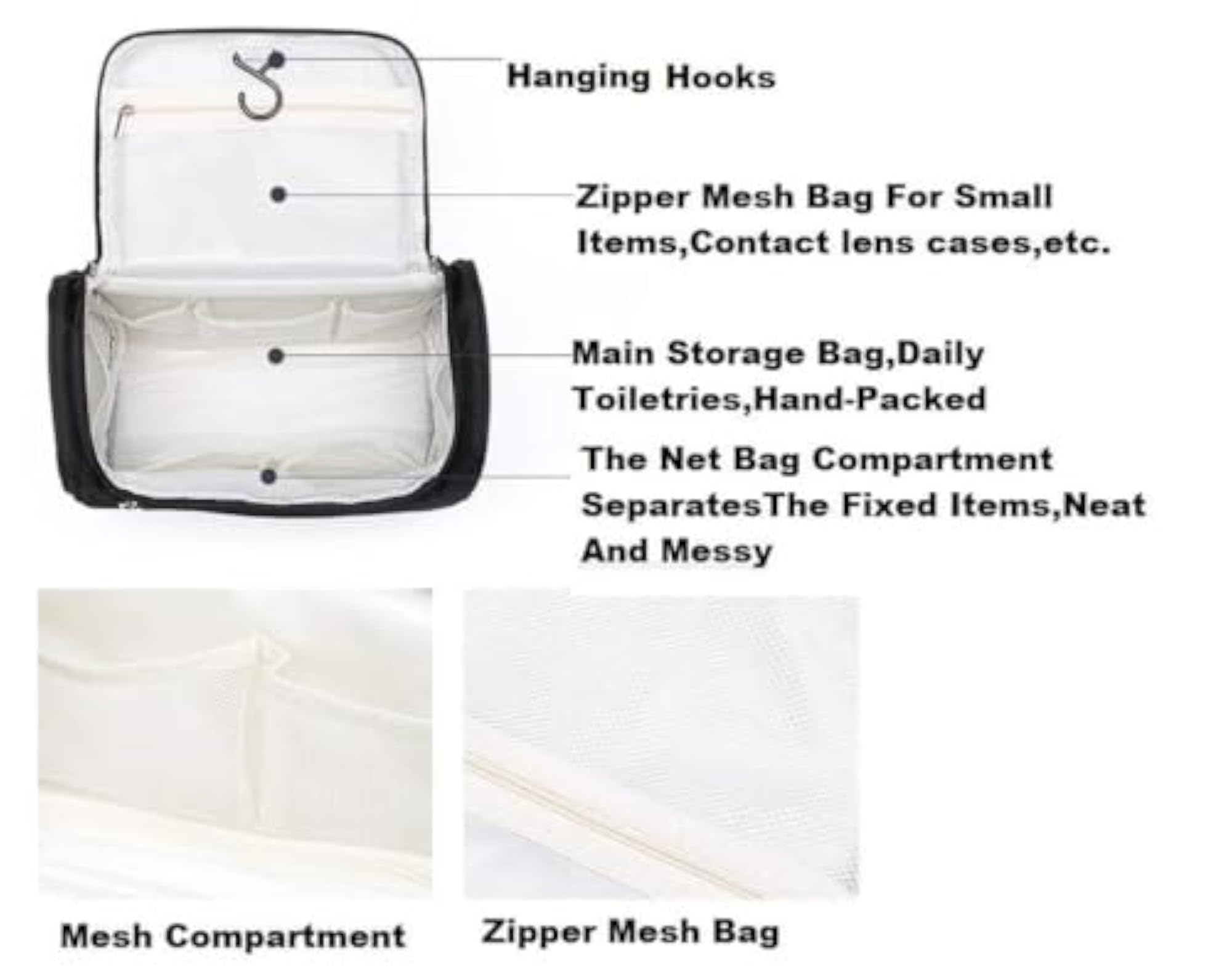 Cosmetic Organizer Makeup Pouch Toiletry Kit Bag