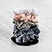 HARLOW Designer Velvet Scrunchies for hair, Big Scrunchies Velvet Packs for VSCO stuff, Hair Scrunchies - 6 Pack (Neutral)