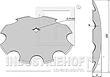Scheibe für Scheibeneggen gezahnte Scheibe Ø450 S4 F57 C29mm-Vierkantwelle