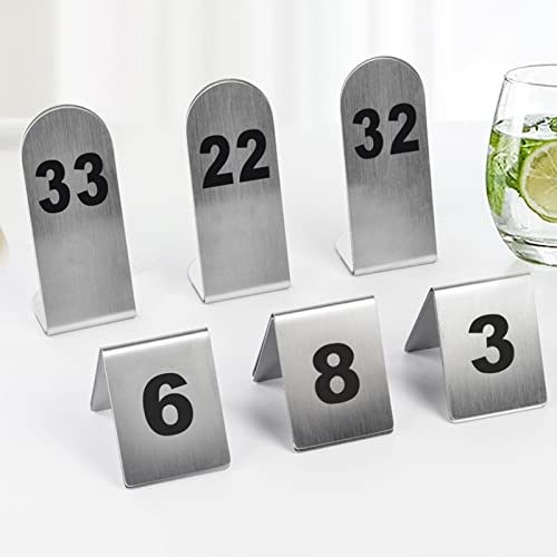Numéros de table restaurant inox chevalet type V 1-100 - 2