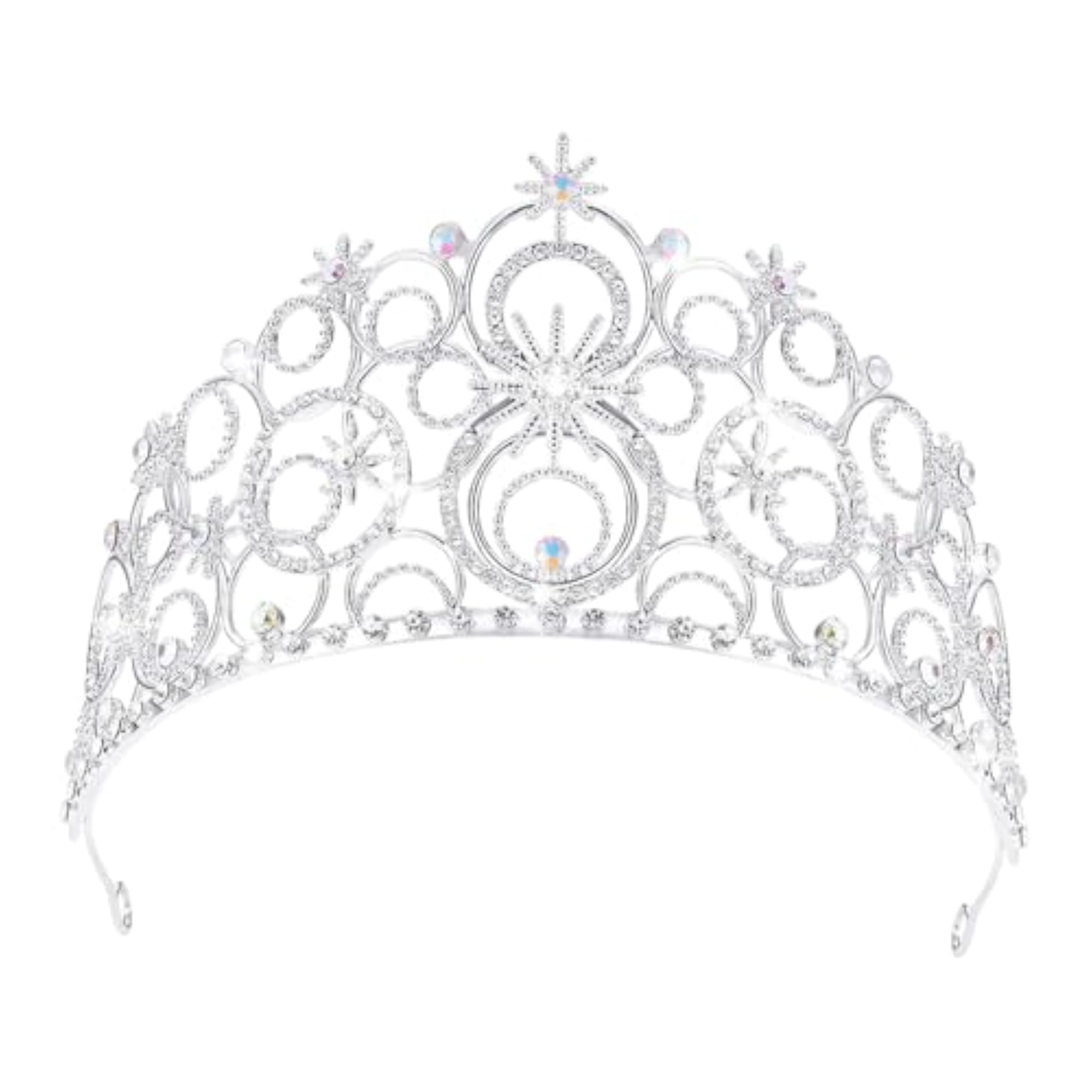 Queen Silver Rhinestone Tiara Headband for Ceremonies