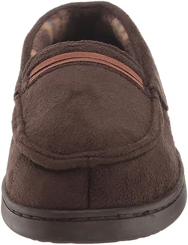Chaps Boys' Moccasin Slipper House Shoe with Indoor/Outdoor Nonslip Sole Slipper, Brown, Large | Image 1