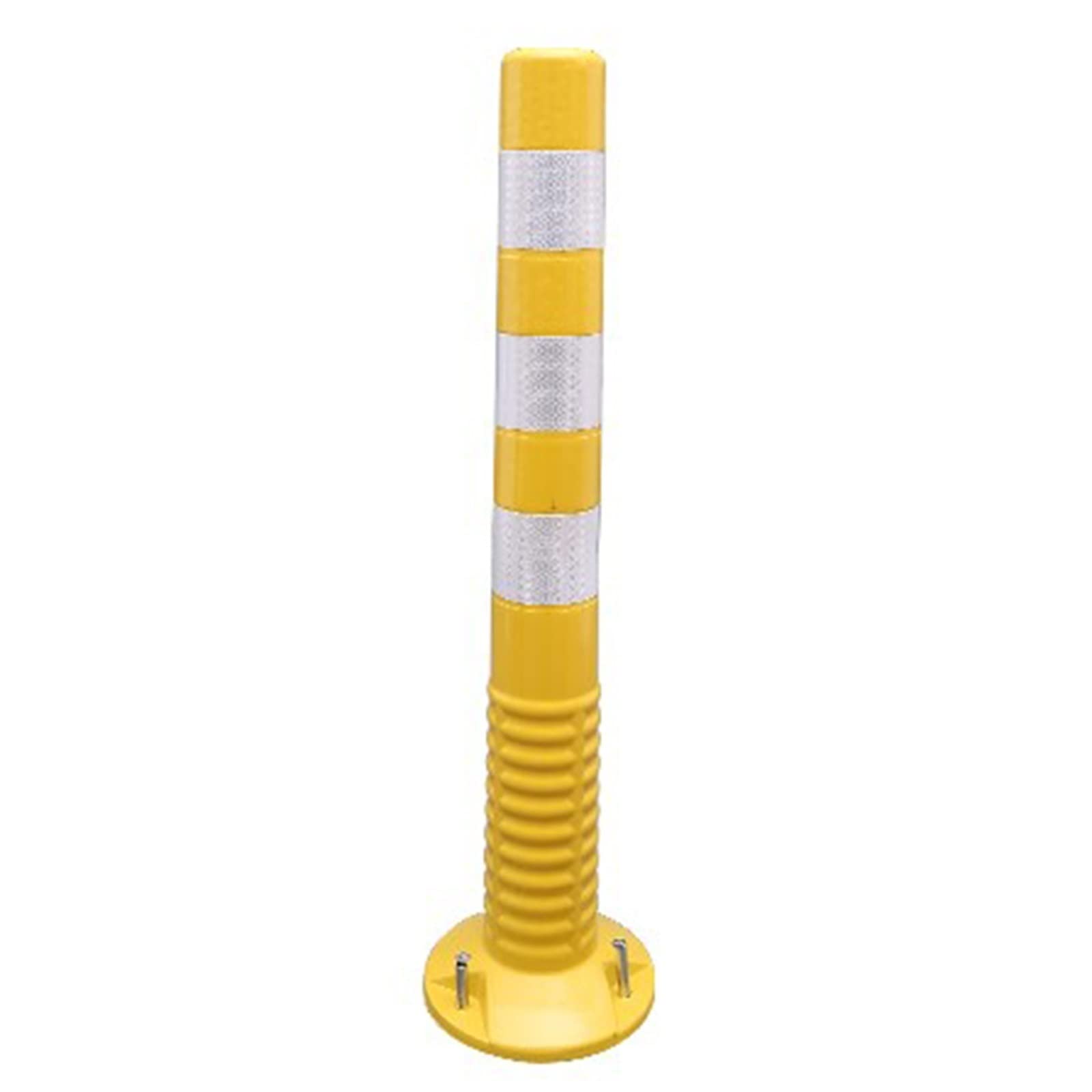 Poste delimitador de tráfico, cono de seguridad, postes delimitadores de tráfico flexibles, conos de precaución, barrera de seguridad de estacionamiento comercial de plástico de 76 cm de altura con b