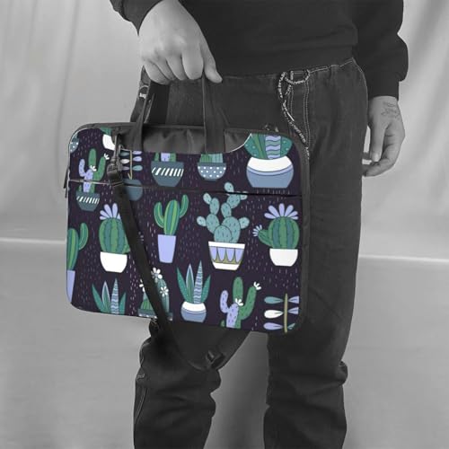 Bolsa para laptop ligera estampado cactus y correa ajustable 2
