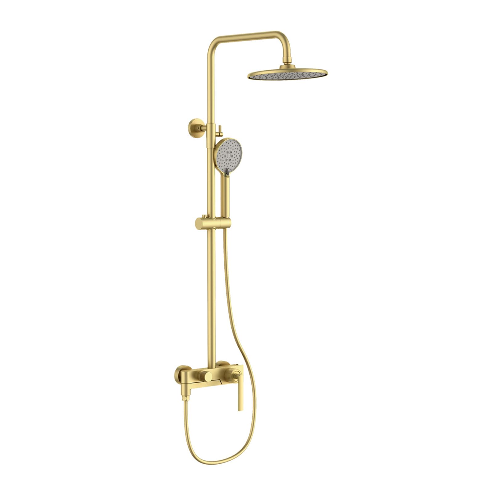 Colonne de douche avec mitigeur baignoire or brossé 3 modes ensemble de douche BiaoTeng
