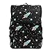 Ahomy Sac d'école Cosmic Bleu Gris Spaceship Randonnée Sac à Dos Cool Sport Sac à Dos pour Ordinateur Portable Sac à Dos d'école léger pour Adolescents Filles garçons