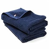 今治タオル 認定 バスタオル 2枚セット [やわらか中厚タイプ] 速乾 吸水 部屋干し 日本製 綿100% 60×120cm imabari (ネイビー)