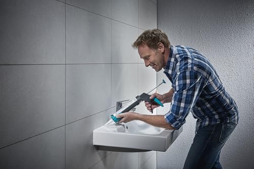 wolfcraft MG 200 mechanische Kartuschenpresse 4352000, Ergonomische Kartuschenpistole mit gummiertem Handgriff & drehbarer Griffhülse, Für 310 ml Kartuschen geeignet