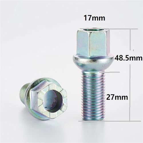 Tornillos de rueda M14*1.5 para Audi A3 A4 A6 4 piezas de espárragos para buje de neumático de coche 3