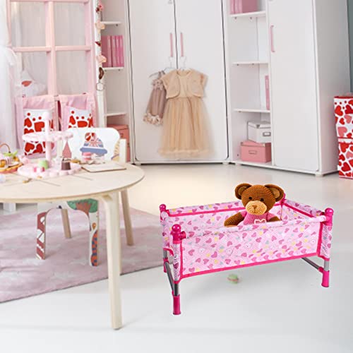 Ngumms Doll Stroller Playset, Simulation Doll Play Toy, Baby Doll Accessories,Doll Nursery Role Play Playset, 1 Piece Stroller, Swing, Rocking Chair, High Chair, Bed, Role Play Toys #TOP2