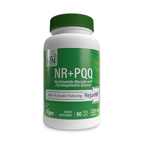 Health Thru Nutrition NR with PQQ | 300mg Nicotinamide Riboside and 20mg PQQ as PureQQ & RejuvNR NAD+ Activator and Mitochondria Maximizer | Certified Vegan Non-GMO | 3rd Party Tested | Pack of 60