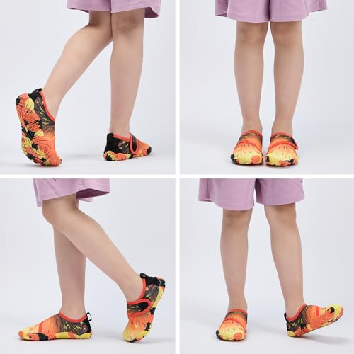 Image of Kids Water Shoes Boys Girls - Wide Toe Box Quick Dry Barefoot Shoes Breathable Non Slip Aqua Athletic Sneakers for Swim Beach Pool Kayak Hiking Sand Walking Travel Essentials (Little Kid /Big Kid)