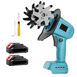 Mediawave Store – Motozappa a Batteria 48V Motocoltivatore da Giardino con 2 Batterie incluse per Lavorazione Terreno Orto e Aiuole con Potente Motore e Sistema Senza Fili