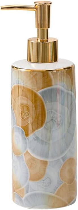 FEELIN Soap Dispenser Bathroom Lotion Dispenser Ceramic Hand Sanitizer Bottle Press Bottle Creative Bathroom Lotion Shampoo Shower Gel Bottle Sub-Bottl Kitchen Soap Dispenser (Color : B)