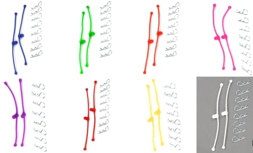 Du-Bro Body Klip Retainer, With Rubber Attachments, For Rc Cars And Trucks, 2-Pack, Black #TOP3