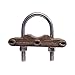 Morris 91772 Copper Ground Clamp, U Bolt, 3 Conductor, 2-inch Pipe, No. 4-250 MCM, 5-1/4-inch x 5-inch