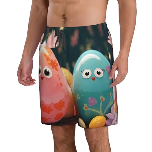 Men's Swim Trunks Cute Eggs Quick Dry Board Shorts Mens Bathing Suit Beach Swimwear with Pockets4
