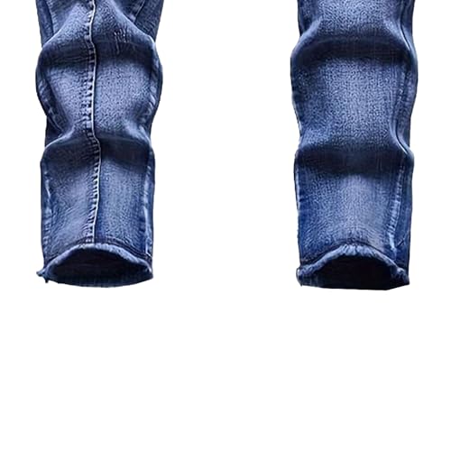 Stretch Jeans Men Cargo Style Blue Pants Mens Jeans Stretch Straight Leg Distressed Denim Fit4