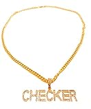  Panelize 555230 BABO Lude Macho Prolethen Hiphop Rapper Kette Necklace Checker Strass Bling