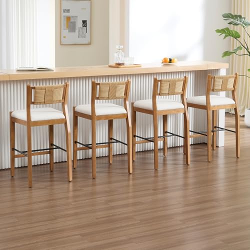 CIMOTA Rattan Counter Height Bar Stools