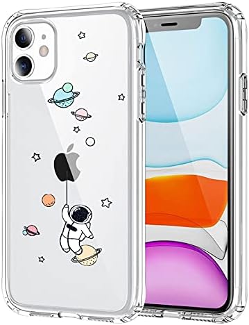 NITITOP Compatible for iPhone 11 Case Clear Cute with Astronaut Outer Space Planet Star Creative Pattern,Soft TPU Shockproof Slim for iPhone 11-Balloon