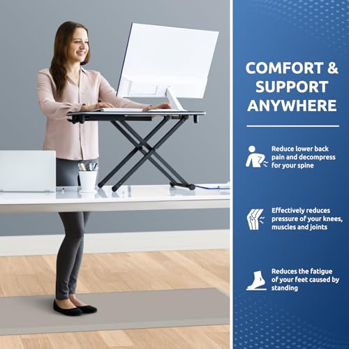 Image of KitchenClouds Kitchen Mat Cushioned Anti Fatigue Kitchen Rug 17.3 inchx60 inch Water Resistant Non Slip Kitchen Rugs and Mats Standing Desk Mat Comfort Floor Mats for Kitchen House Sink Office (Khaki)