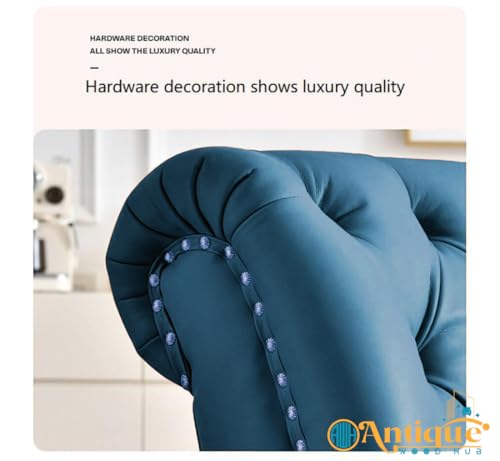 Image of Lazy Couch and Reclining Sofa /Recliner Chaise Longue /Fabric recliners /for Bedroom /Living Room /Office Reception Recliner Lounge Sofa and Armchair (Teal)