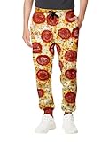 Goodstoworld Mens Women Pizza Joggers Pants Womens Jogging Pants Trousers Sport 3D Yoga Sweatpants with Drawstring Baggy Rave Pants M