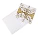 Produktbild WINOMO 10Pcs europäischen Stil Hollow dekoratives Muster Hochzeit Einladung Karte Grußkarte Herzlichen Glückwunsch Karte mit Umschlag hessischen Seile (weiß)