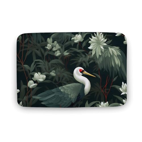 Bird Coral Velvet Rugs Non-Slip Bathroom Rugs Soft Kitchen Rug Floor Carpet for Home Decor 19.7