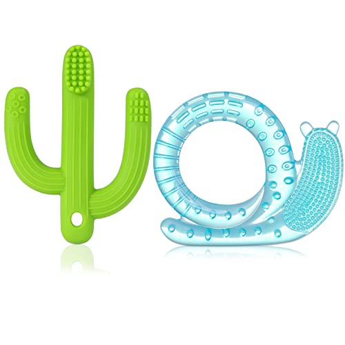 Image of ZUCOOP Teething Rings Silicone Teethers 0-12, Teething Relief Chew