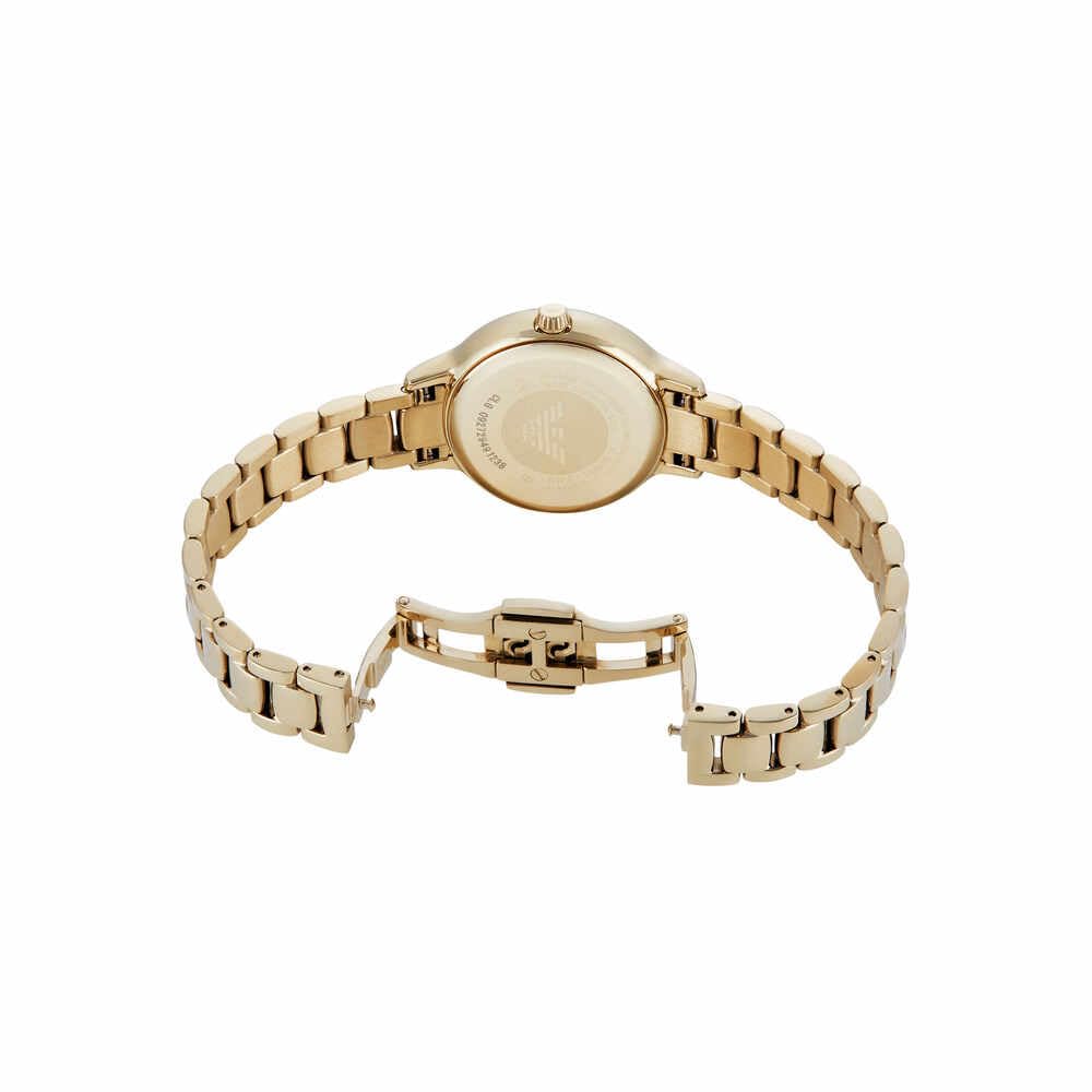 Emporio Armani Reloj para Mujer, 32 mm de Tono Dorado, Mecanismo de Cuarzo con Tres manecillas y Correa de Acero Inoxidable