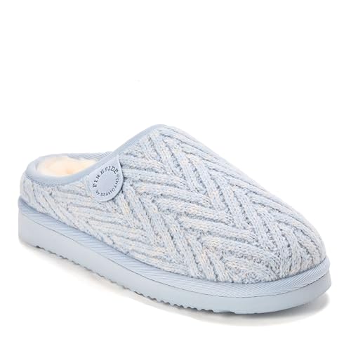 Image of Fireside by Dearfoams Women's Greta Genuine Shearling Clog Slippers, 100% Natural Suede Clogs for Outdoor & Indoor