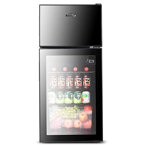 Weinkühlschrank Kühlschrank/Kühler, doppelte Aufteilung: Weinbereich + Gefrierschrank, 5-Gang-Temperatureinstellung, Tischkühlschrank mit