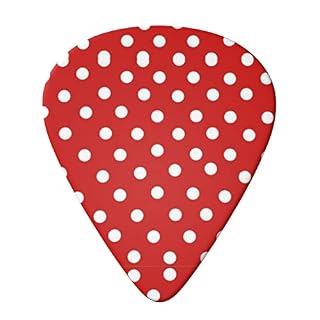 Jeu de 6 médiators de guitare à pois pour guitare acoustique, guitare électrique, basse, ukulélé – fin, moyen et épais - Les Beatles, Paul McCartney, John Lennon, RIngo Starr, George Harrison Jeu de 6 médiators de guitare à pois pour guitare acoustique, guitare électrique, basse, ukulélé - fin, moyen et épais – Image 2