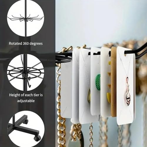 7-Stöckiges Verkaufsständer Multifunktionales Drehregal,Metall-Display-Regal,Vertikale Regale Für Einzelhandelsgeschäfte Und Supermärkte ,Für Hüte,Handschuhe,Schals,Schmuck,Accessoires,Etc.(Schwarz)