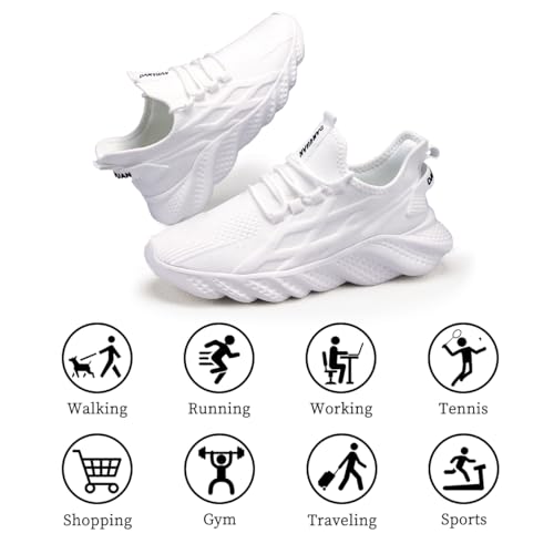 Image of DLWKIPV Womens Slip on Walking Tennis Shoes for Women Work Running Athletic Gym Sports Sneakers Lightweight Casual Shoe