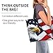 Famame American Flag Eagle Canvas Tote Bag Large Women Casual Shoulder Bag Handbag Reusable Multipurpose Shopping Grocery Bag For Outdoors