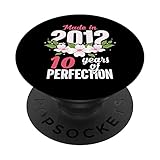 Photo Gallery 10th birthday - t-shirt da donna con motivo floreale, 10 anni di perfezione popsockets popgrip intercambiabile Photo Gallery 10th birthday - t-shirt da donna con motivo floreale, 10 anni di perfezione popsockets popgrip intercambiabile