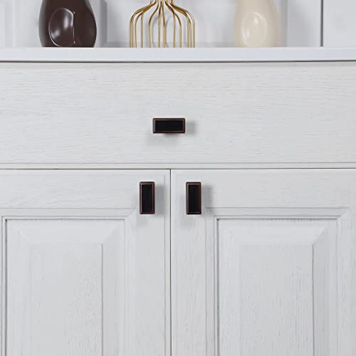 Dwyl & Lwyd -10 Pack - Oil Rubbed Bronze Cabinet Hardware Knobs Rectangular ,1-4/5" Bronze Knobs For Cabinets,Kitchen Cabinet Oil Rubbed Bronze,Oil Rubbed Bronze Knobs For Cabinets And Drawers #TOP4