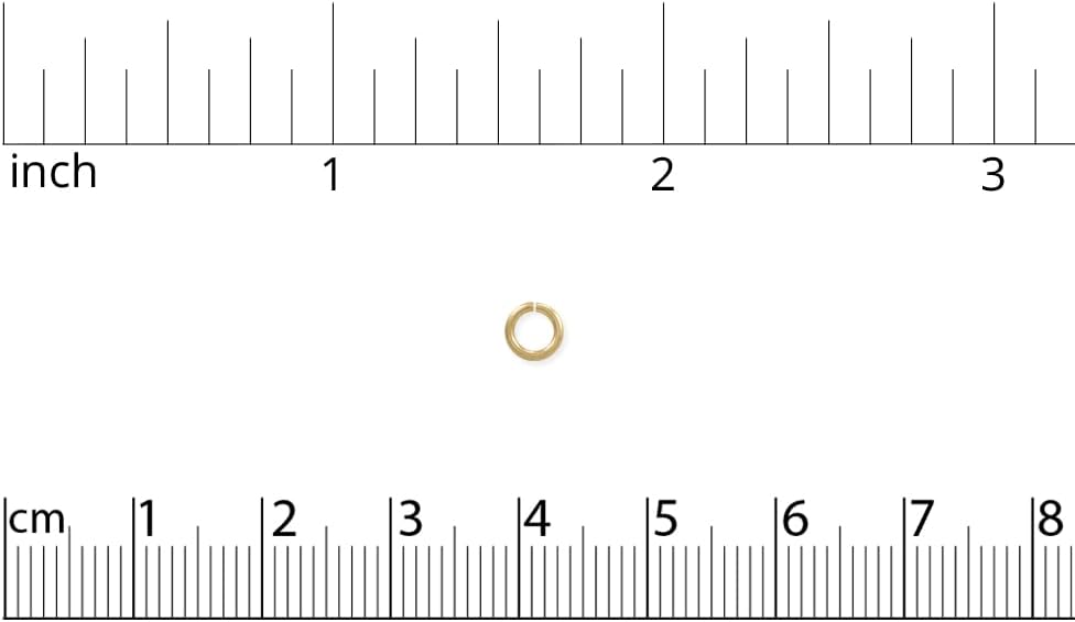 JewelrySupply Open Jump Ring 4.5mm 14 Karat Solid Yellow Gold - Image 2