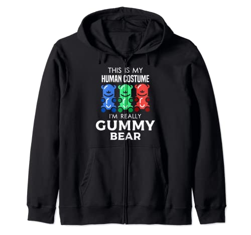 I'm Really Gummy Bear - Disfraz de hombre y mujer Sudadera con Capucha