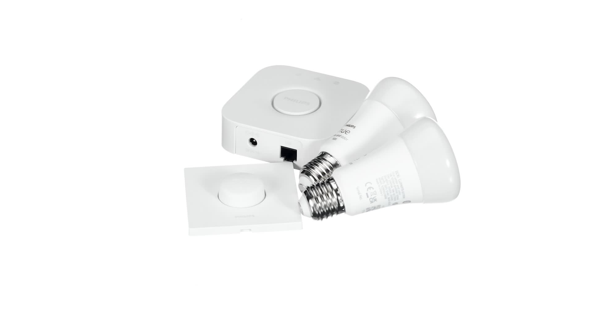 Philips Hue Starterkit Warm Tot Koelwit Licht 2 Lampen E27 1100lm 1 Dimmer Switch 2854213218