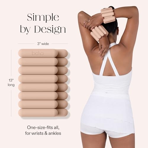 Image of Bala Bangles Wrist & Ankle Weights for Women & Men - Adjustable Weighted Bands - Soft Silicone Arm & Leg Weights for Pilates, Yoga, Walking, Barre, Home Workout & Strength Training Exercise